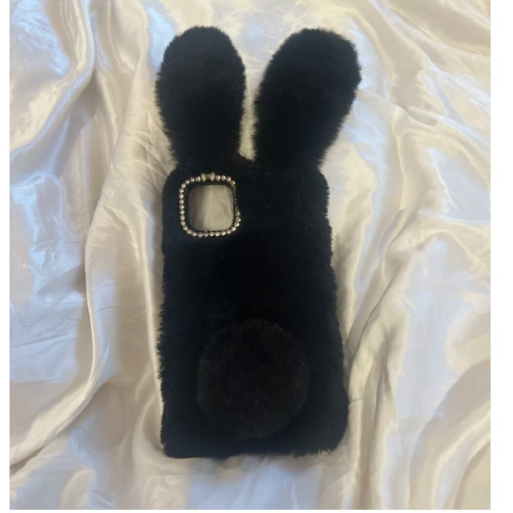 iPhone Case Cover Cute Bunny Rabbit Ear Plush for iPhone 7 8 Plus X XS XR